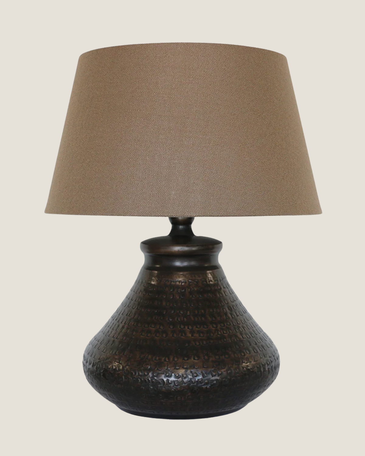 GENIE BEATEN BRONZE LAMP BASE