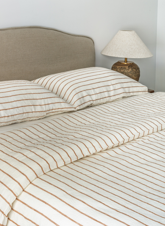 LE LIN - DUVET - GINGER STRIPE