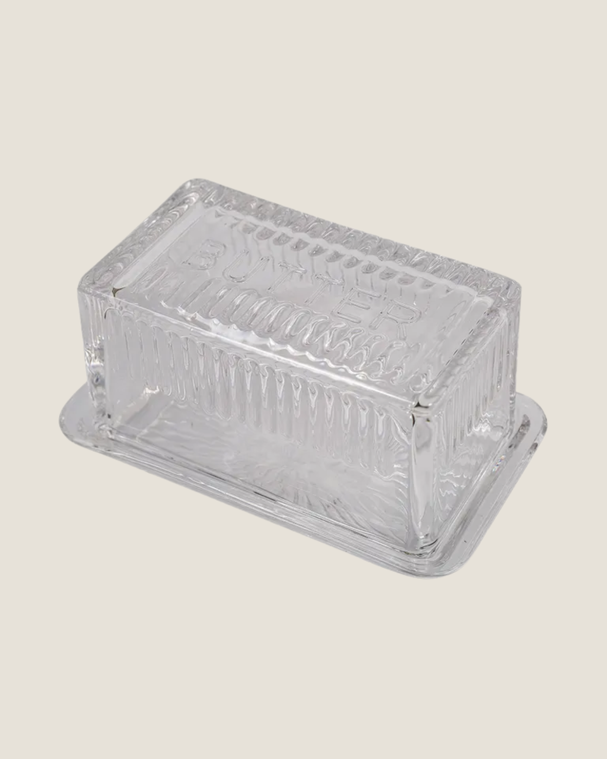 GLASS BUTTER DISH
