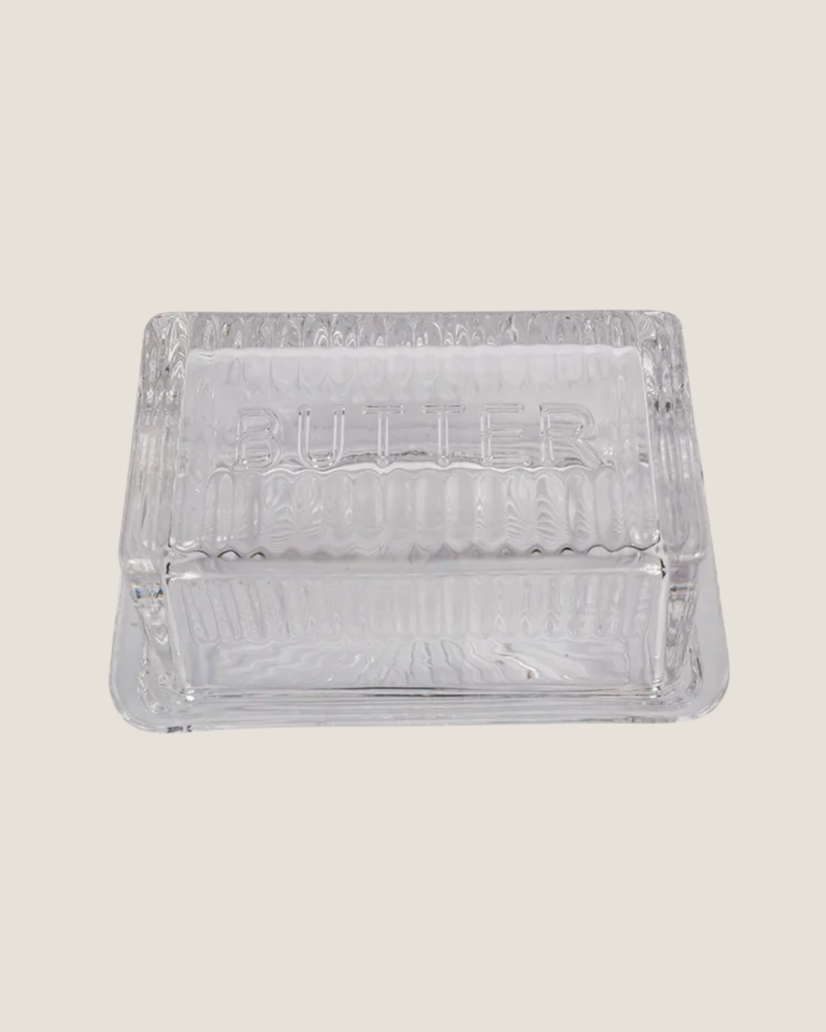 GLASS BUTTER DISH