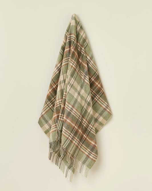 GLEN COE NZ WOOL THROW - SAGE