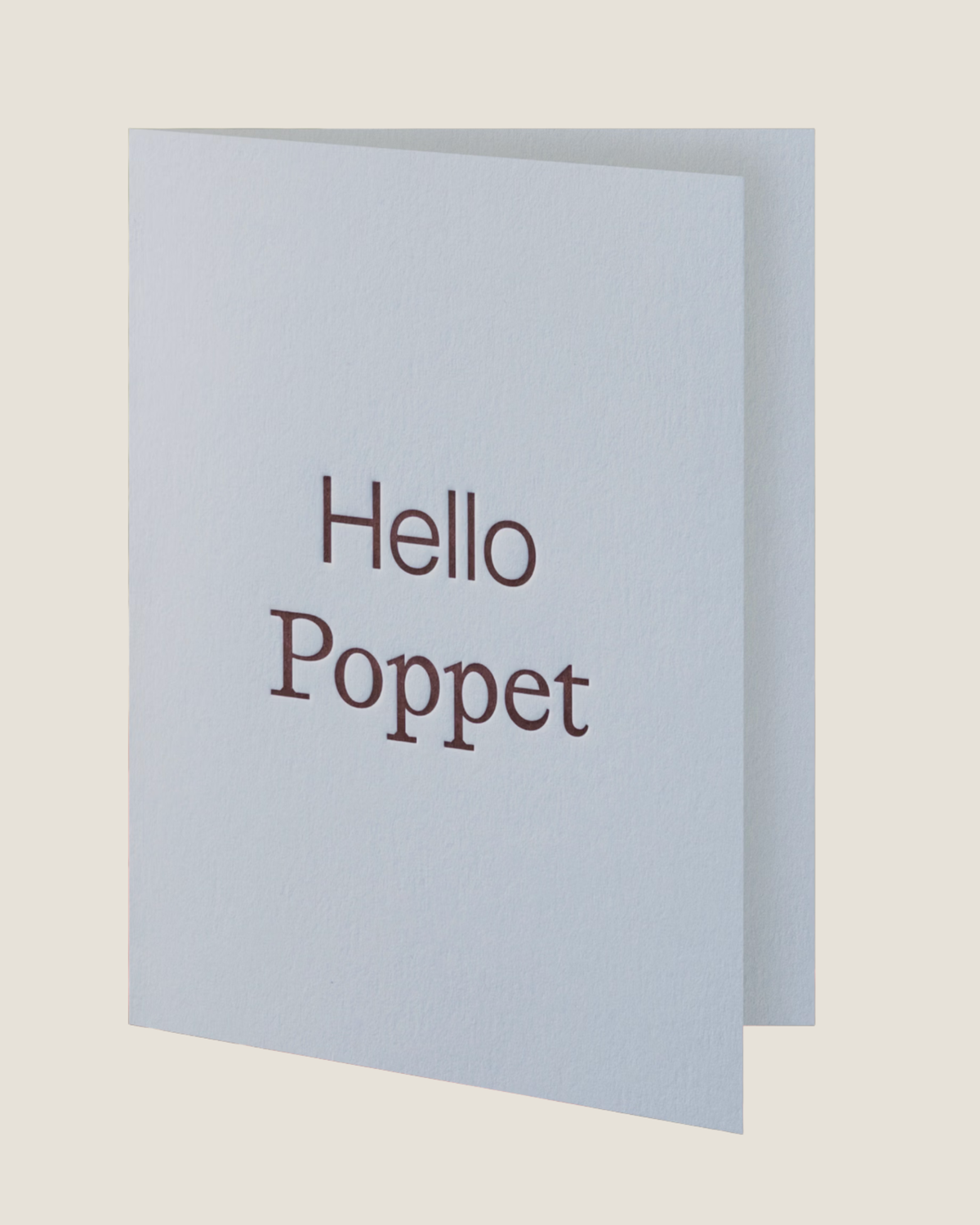 HELLO POPPET - SHORT TALK GREETING CARD