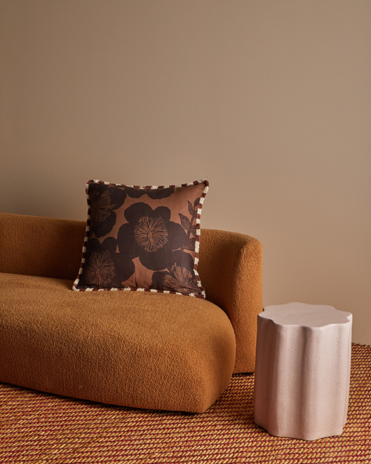 JARDIN - BROWN CUSHION COVER 60x60