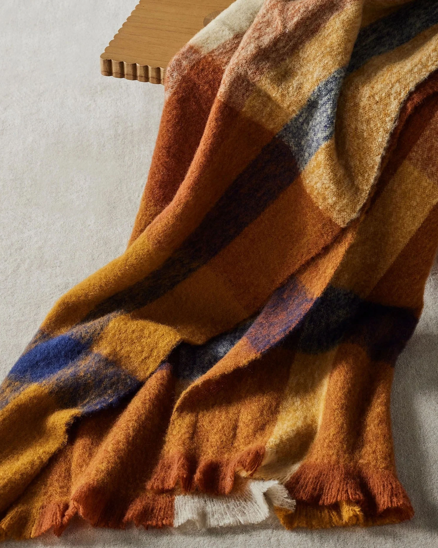 KINLOCH WOOL THROW - COCOA