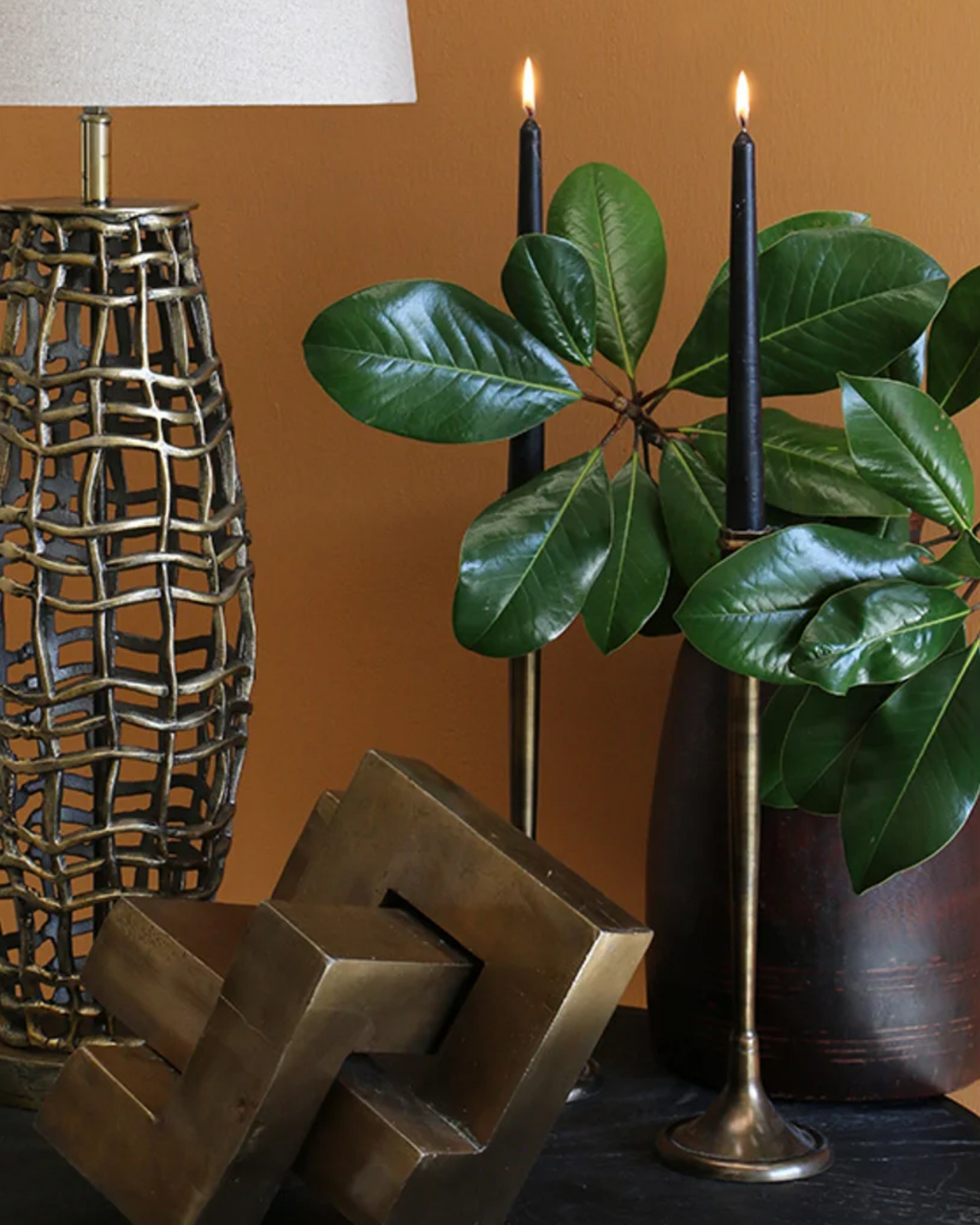 LONDON OLD BRASS FINISH CANDLESTICK