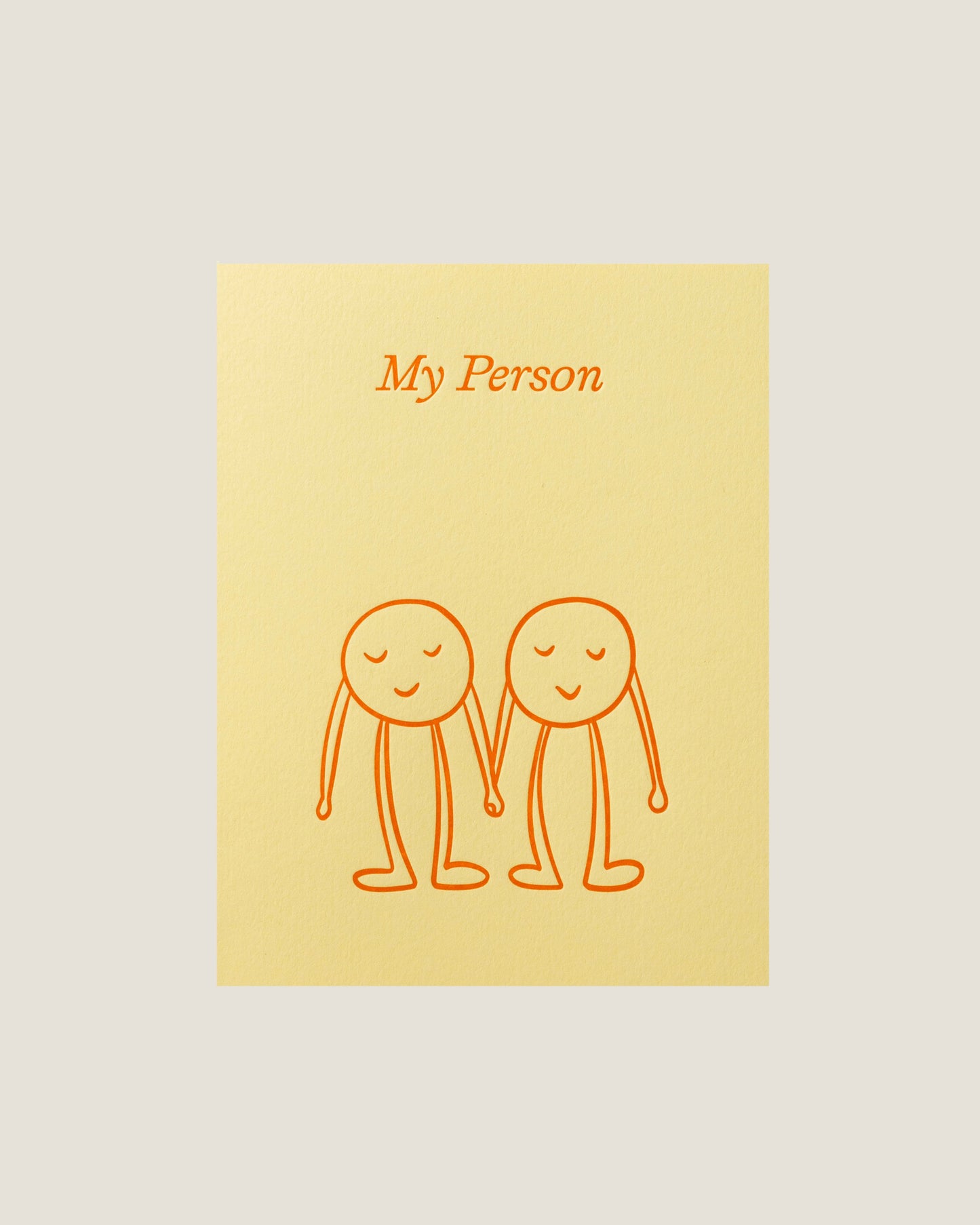 MY PERSON - SHORT TALK GREETING CARD