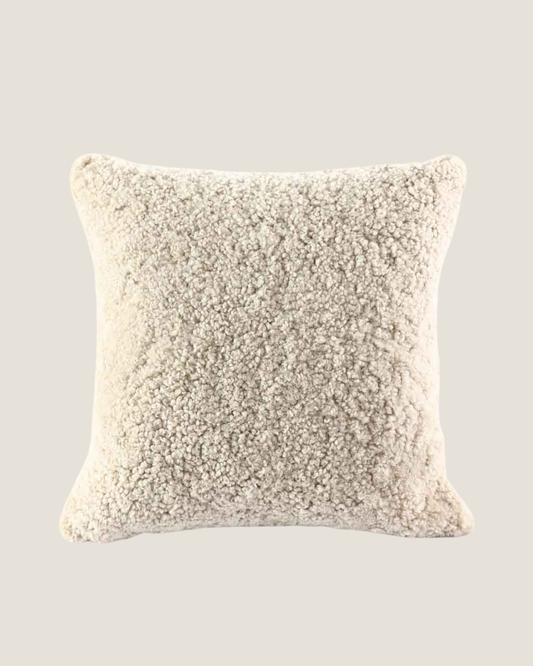 NZ WOOL SHEEPSKIN CUSHION - CLOUD