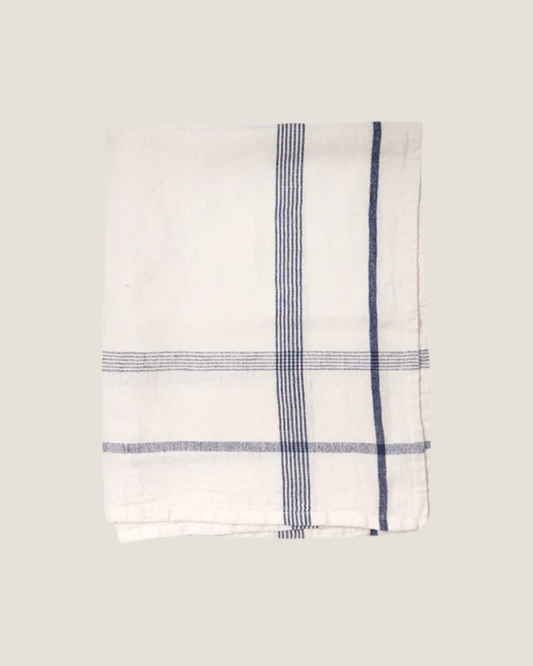 PLAID MARINE TEATOWEL - COTTON/LINEN