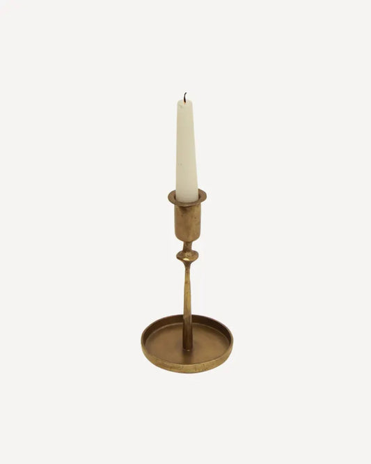 RAINE TAPER GOLD CANDLEHOLDER