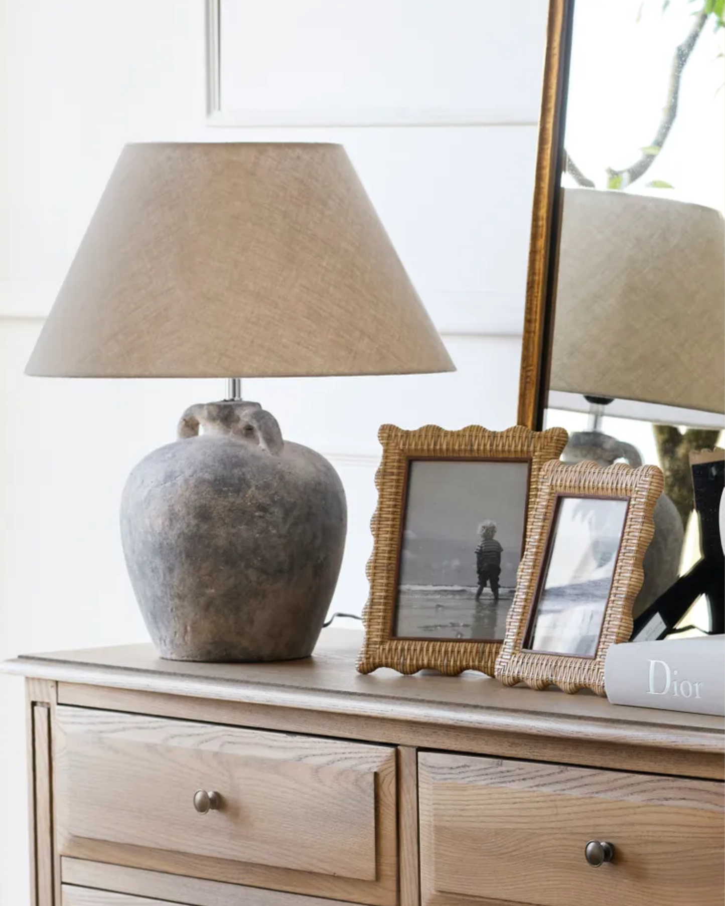 RATTAN WAVY PHOTO FRAME - 4 X 6