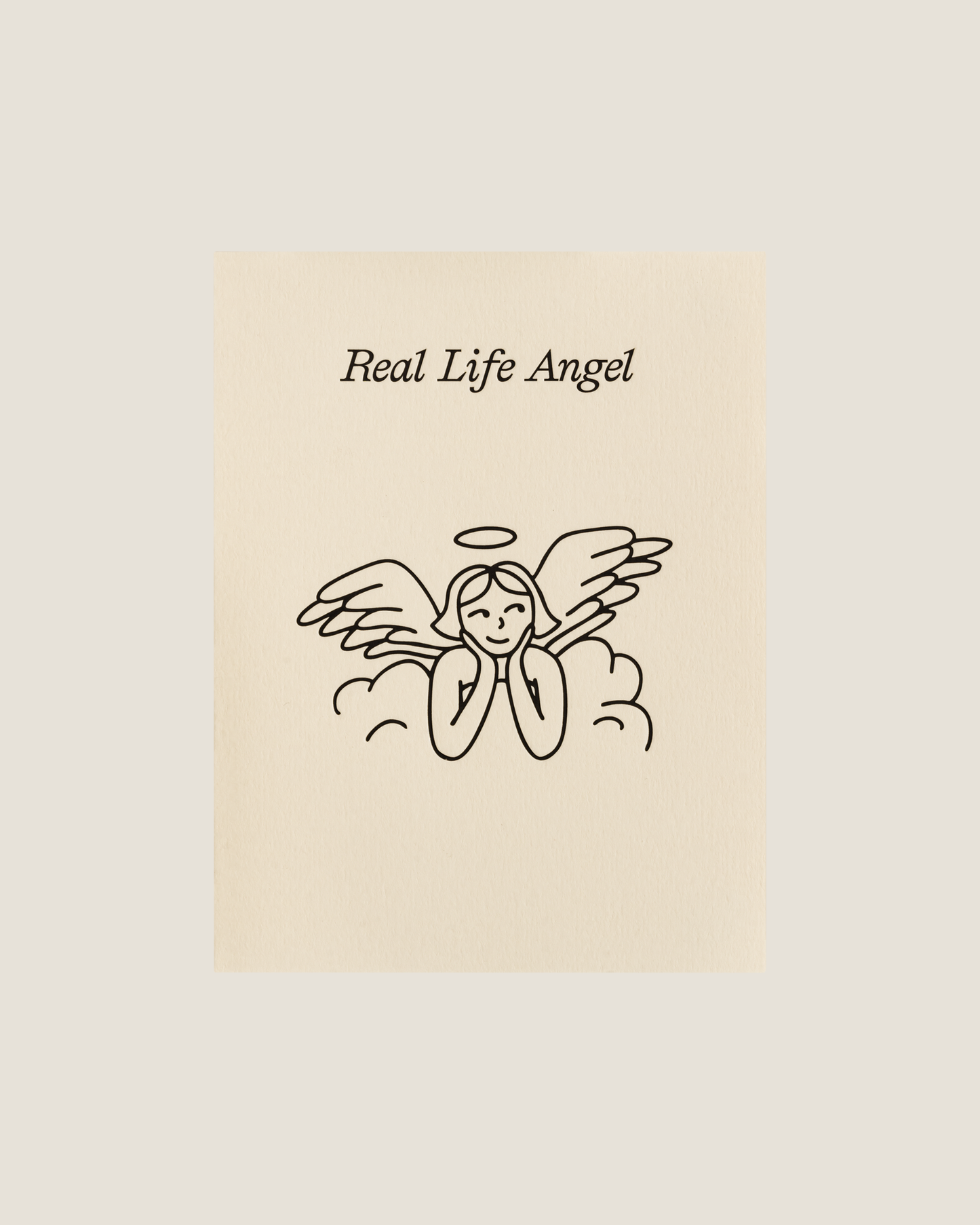 REAL LIFE ANGEL- SHORT TALK GREETING CARD