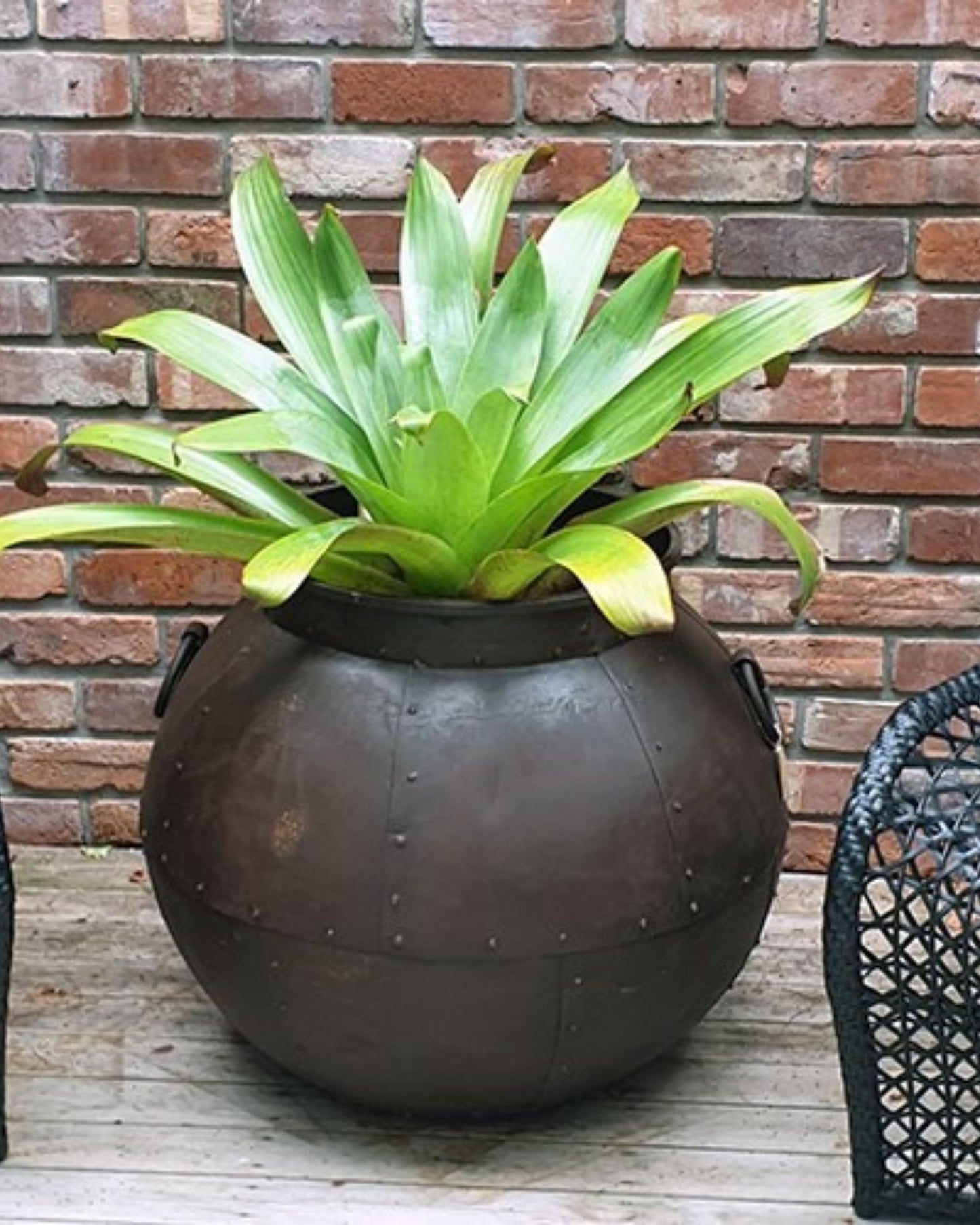 SAHAR ROUND IRON PLANTER