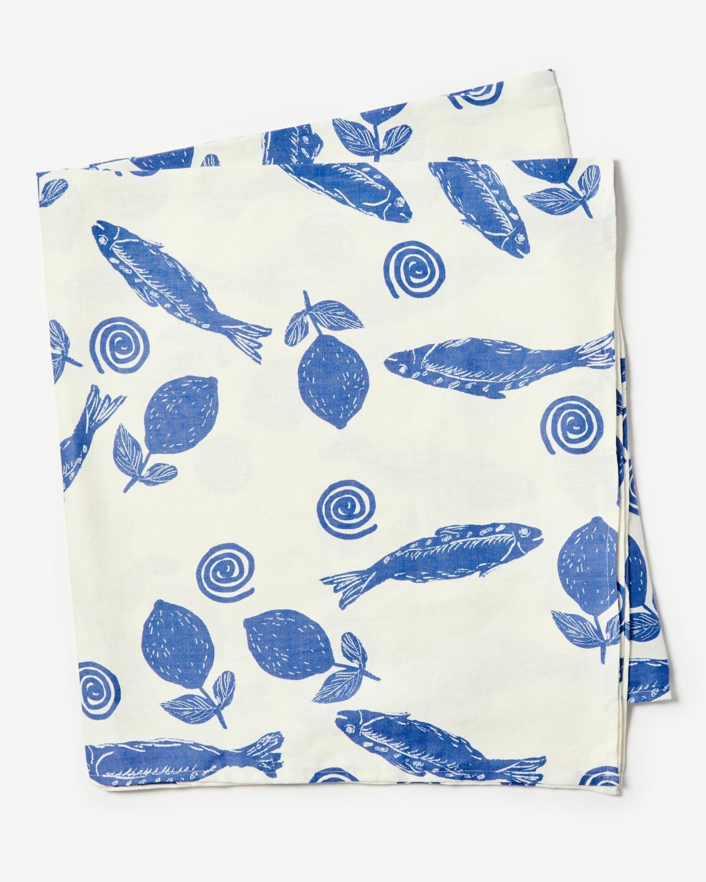 SARDINES BLUE TABLECLOTH