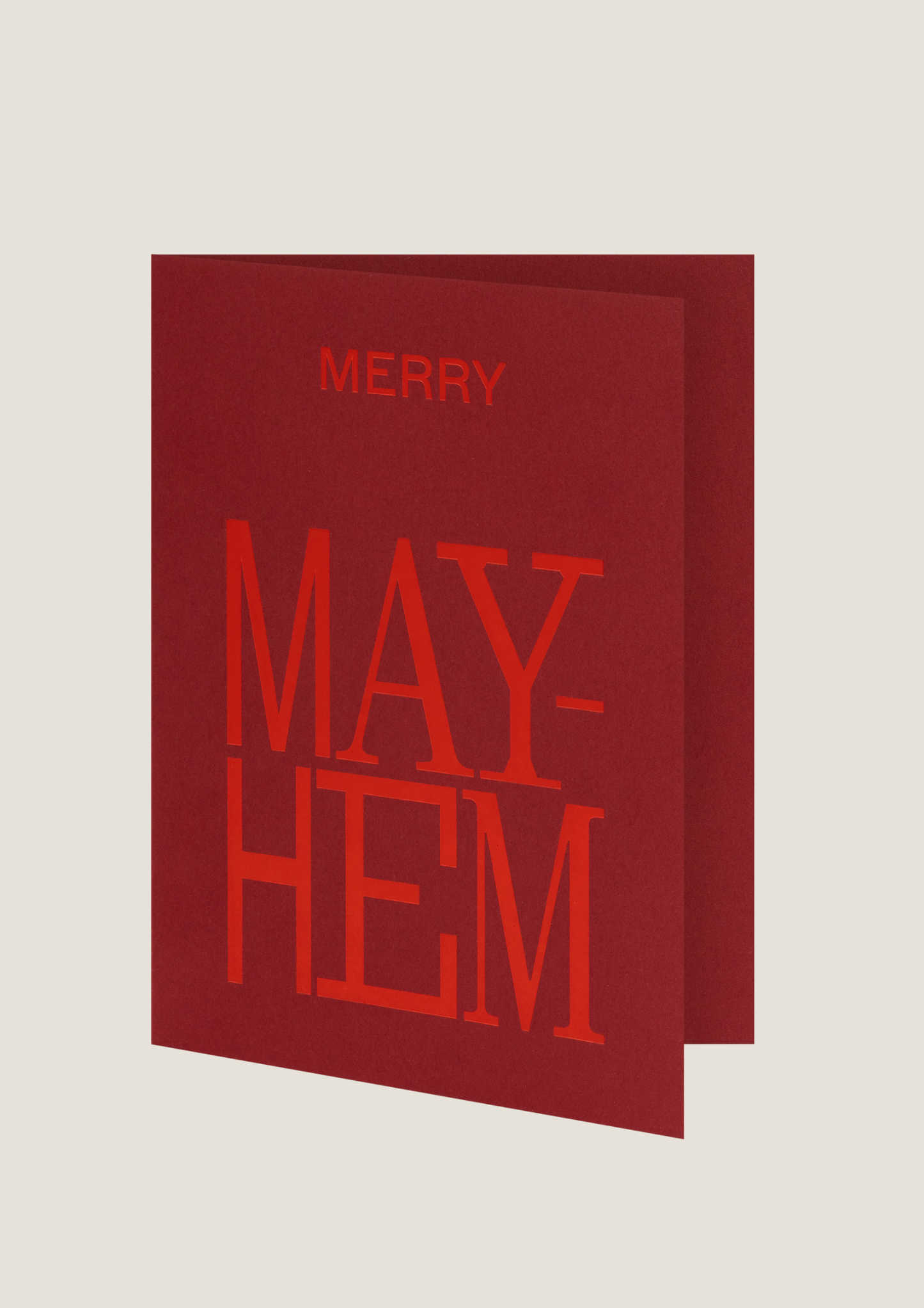 MERRY MAYHEM - SHORT TALK GREETING CARD