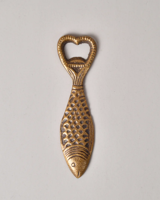 SMALL BRASS FISH BOTTLE OPENER