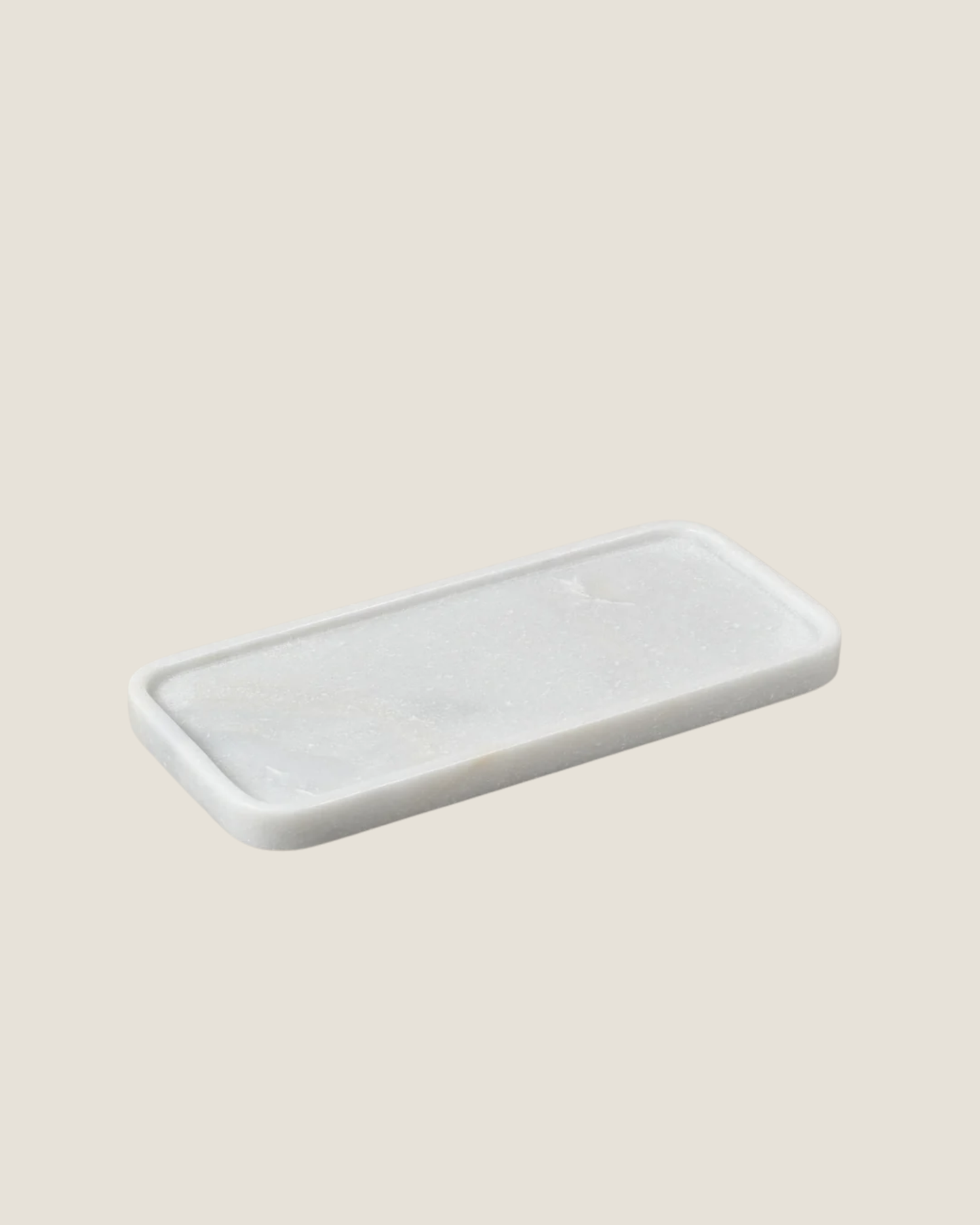 SMALL WHITE MARBLE SHALLOW TRAY