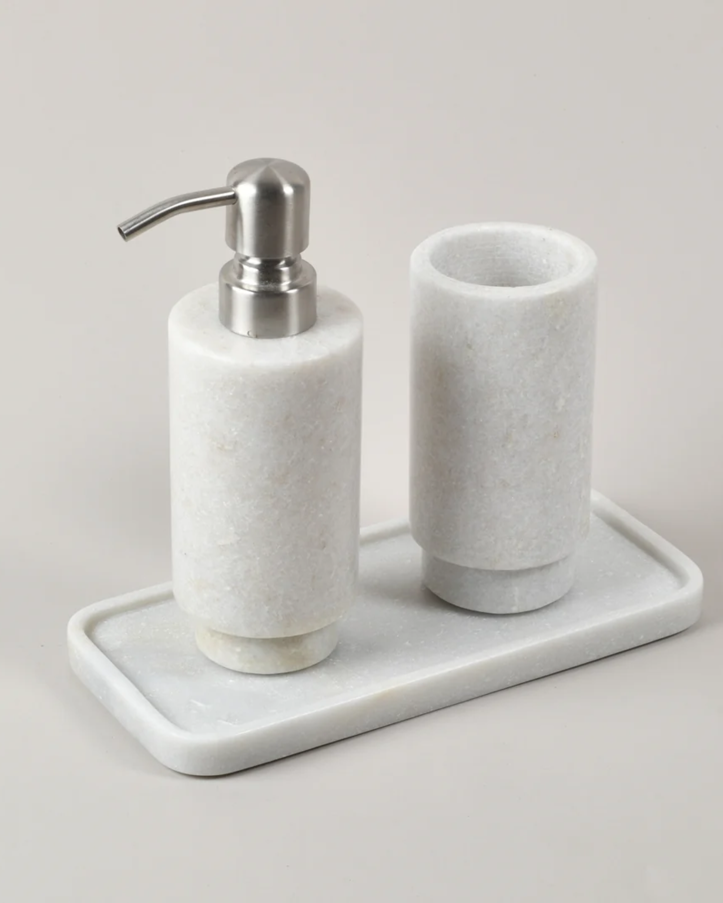 SMALL WHITE MARBLE SHALLOW TRAY