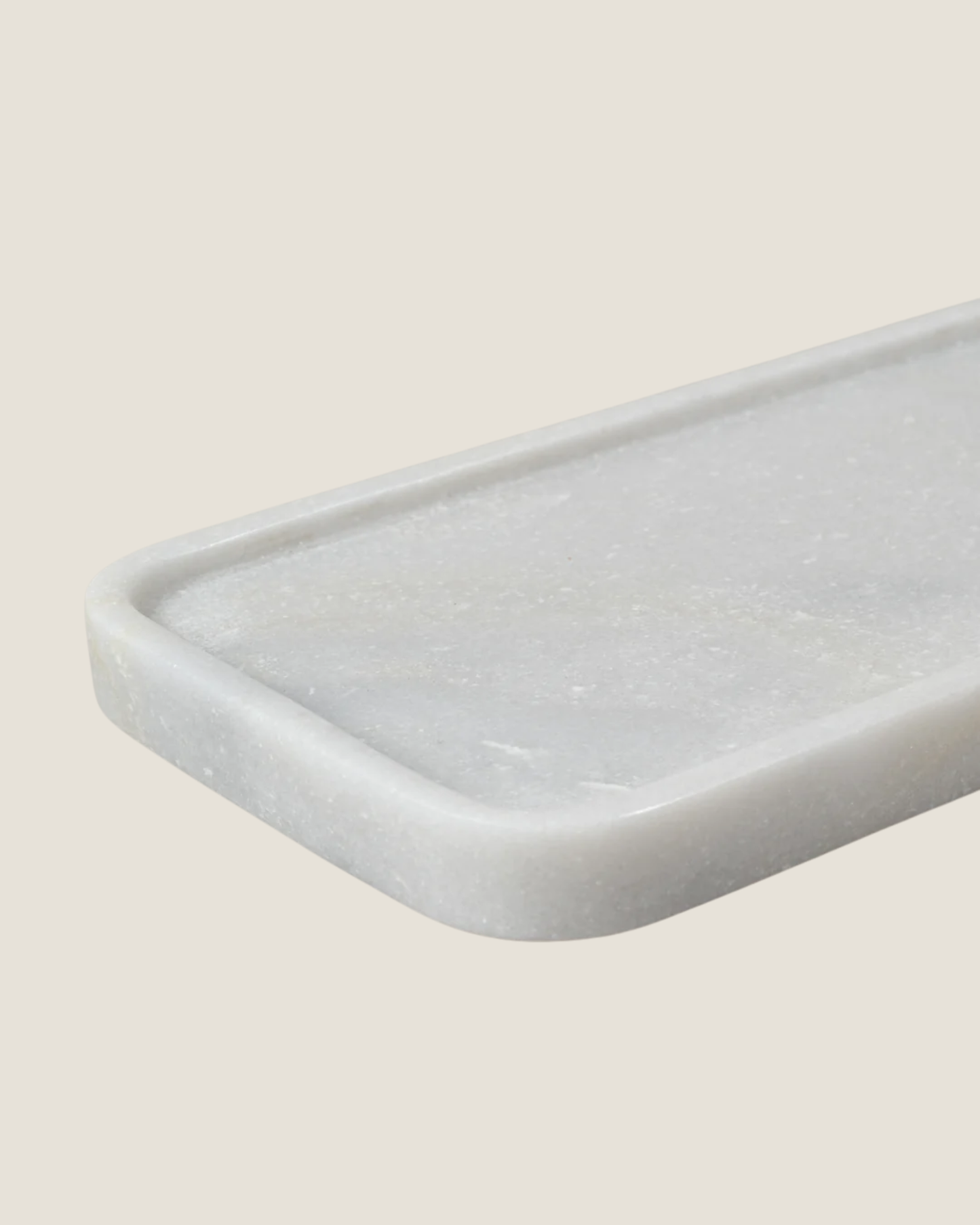 SMALL WHITE MARBLE SHALLOW TRAY
