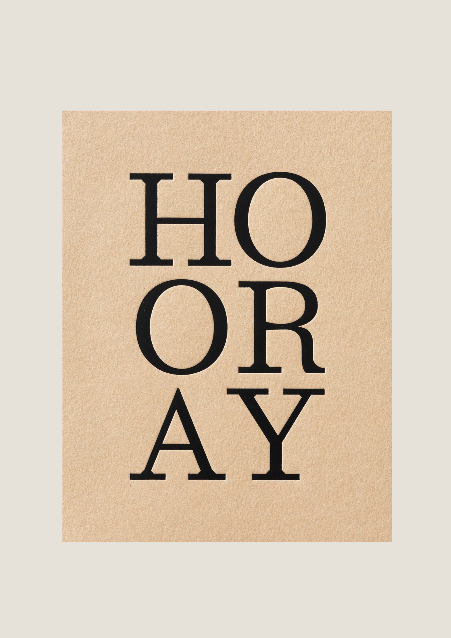 HOORAY - SHORT TALK GREETING CARD
