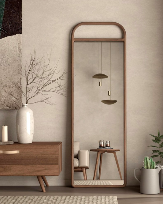 TERA LEANER MIRROR - WALNUT