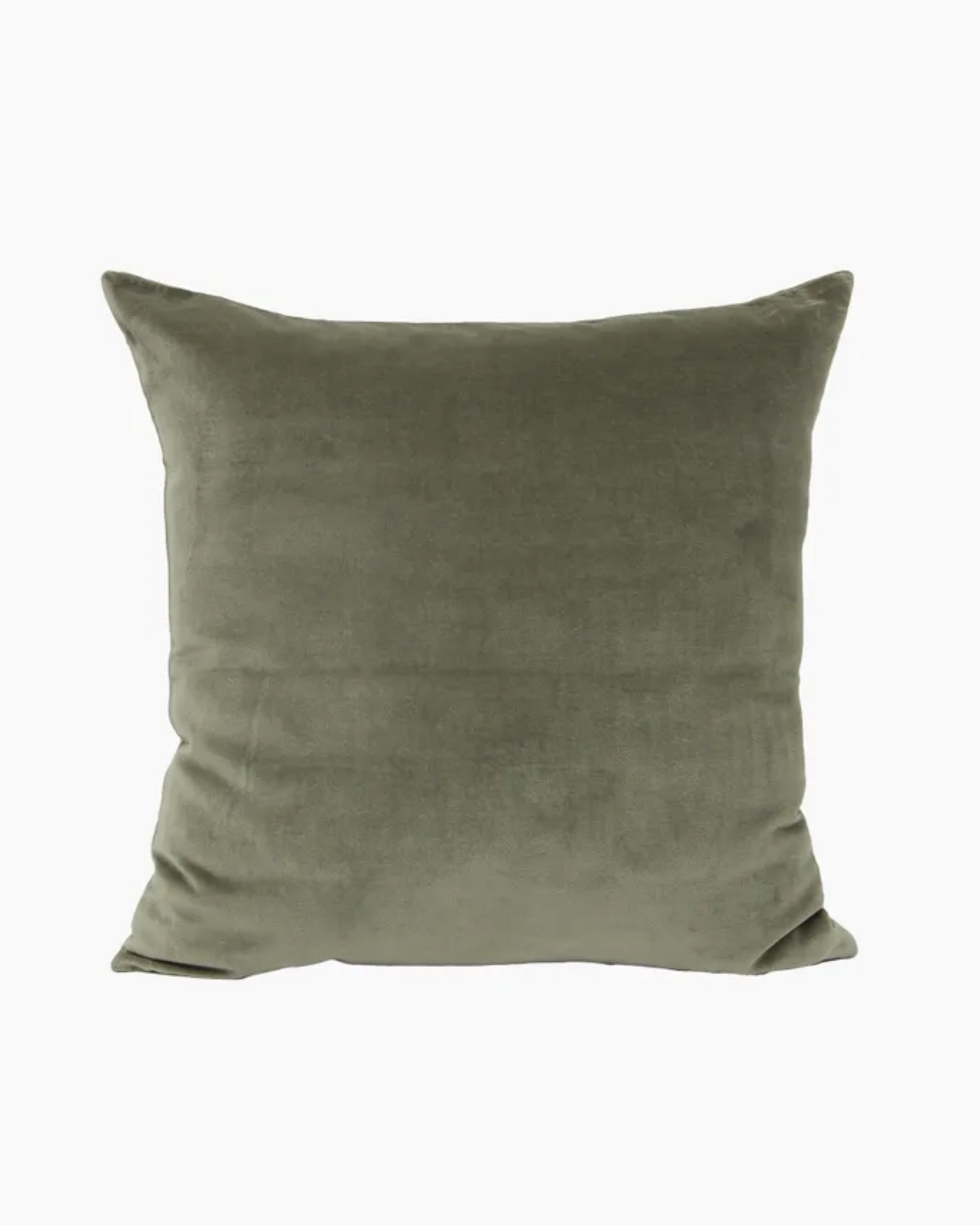 VELVET CUSHION COVER - LIGHT OLIVE