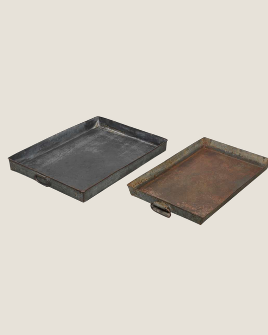 Vintage Iron Tray-  Rectangle - Large