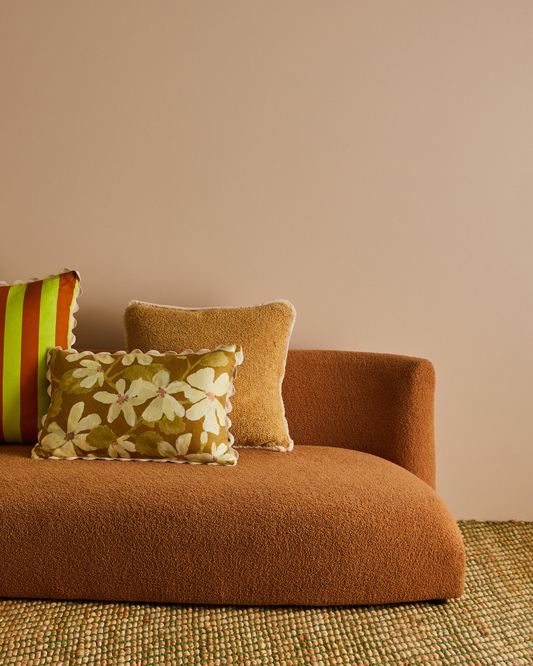 VIOLET - MUSTARD CUSHION COVER 60x40
