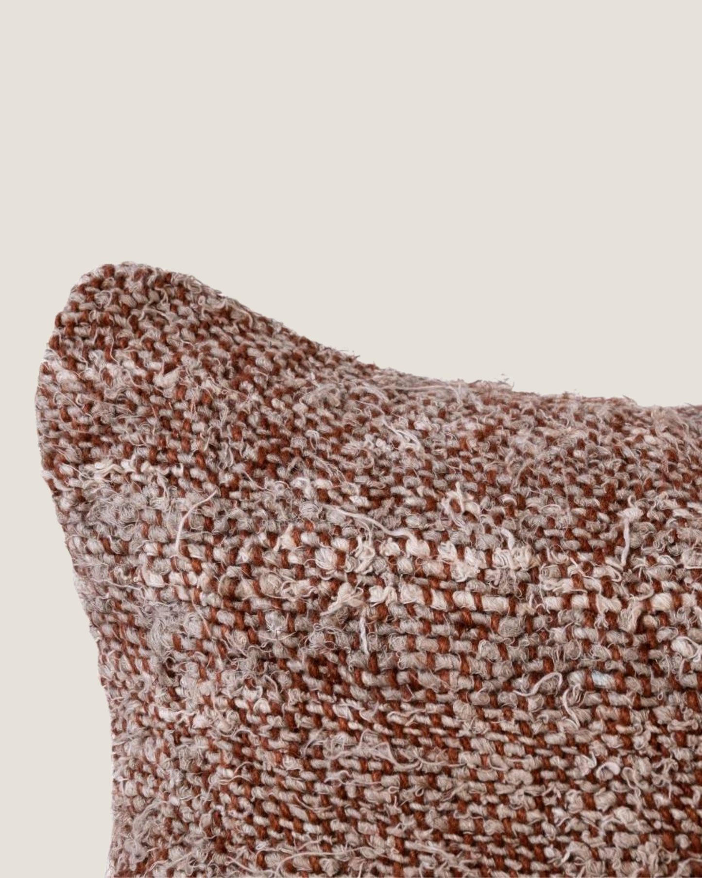 WABI CUSHION COVER 100% RECYCLED LINEN - RUST