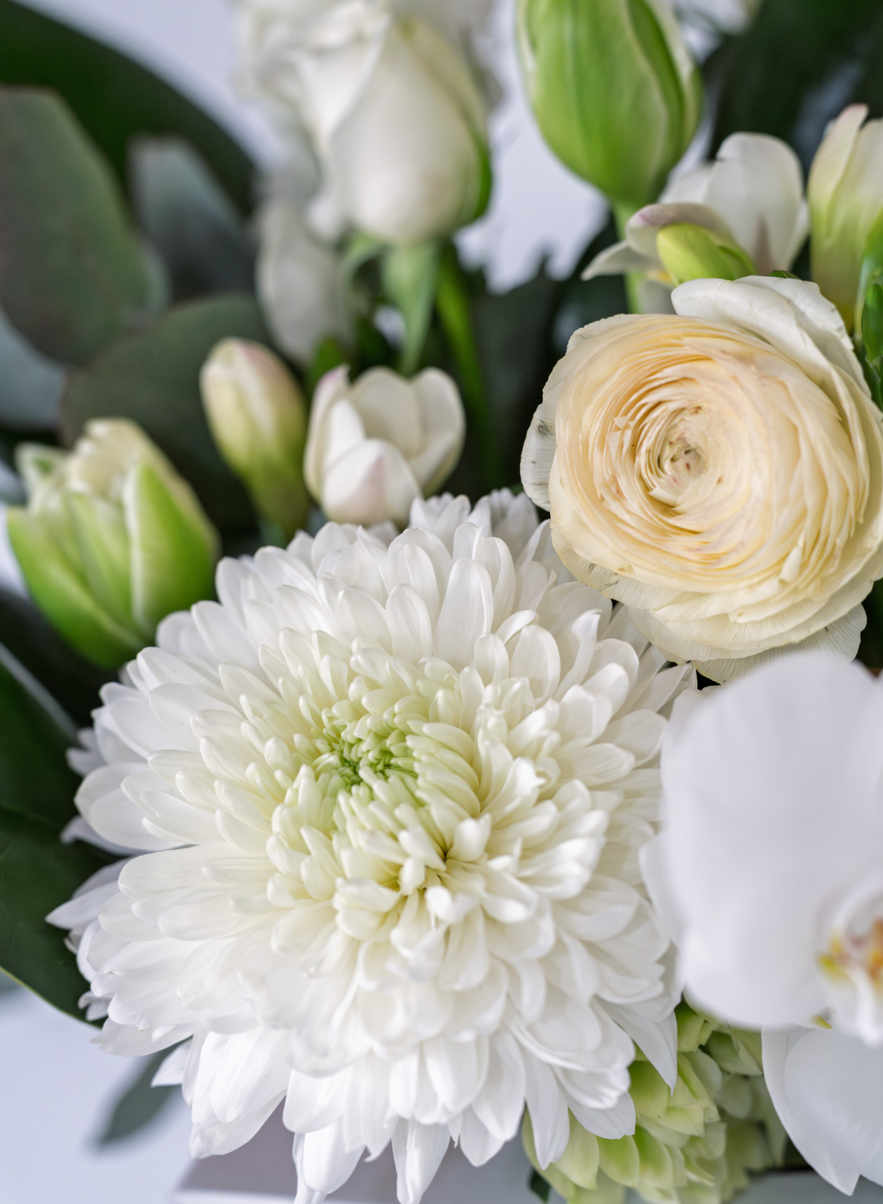 FRESH FLOWERS IN A WATER BOX