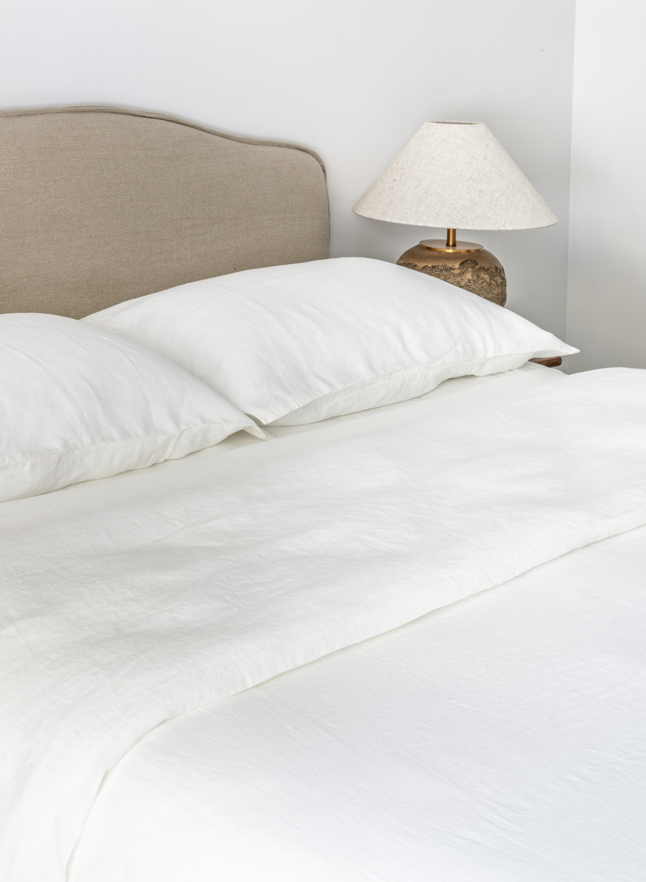 LE LIN - STANDARD PILLOW CASE SET - WHITE