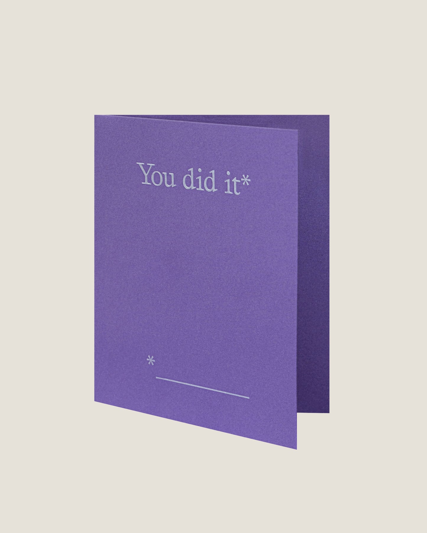 YOU DID IT - SHORT TALK GREETING CARD